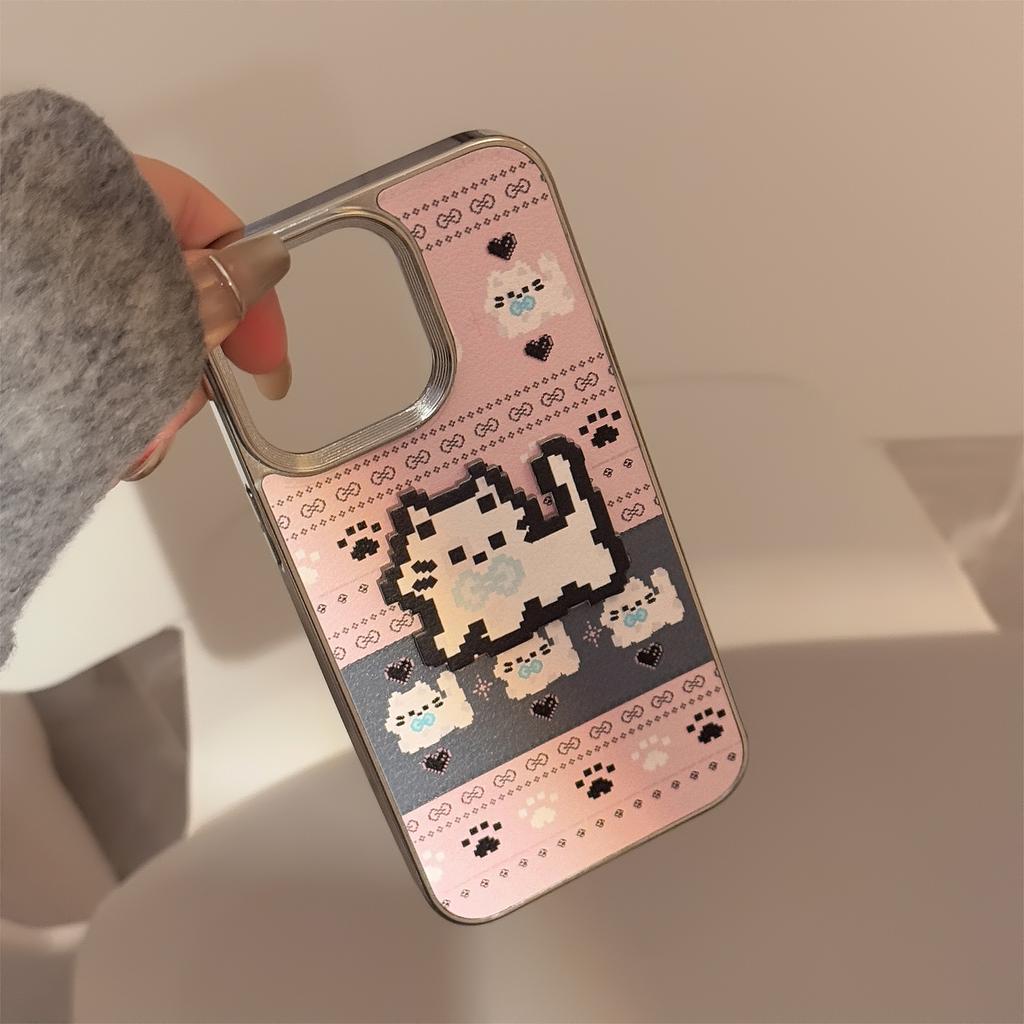 Fair Island Cartoon Apple 16 Mobile Phone Case 14promax Leather 15 Suitable for IPhone 13 Electroplated Hard 11 Couple