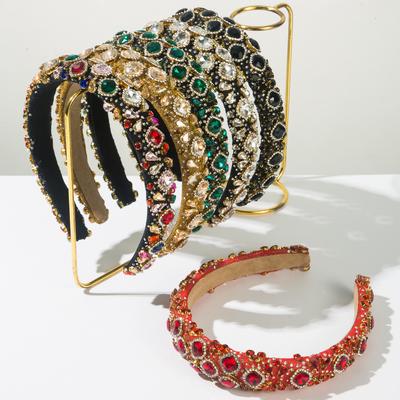 Baroque Full Diamond Headbands Shining Colorful Diamond Hairband Hair Accessories Women's Party Hair Band Hoop Girl Headwear New