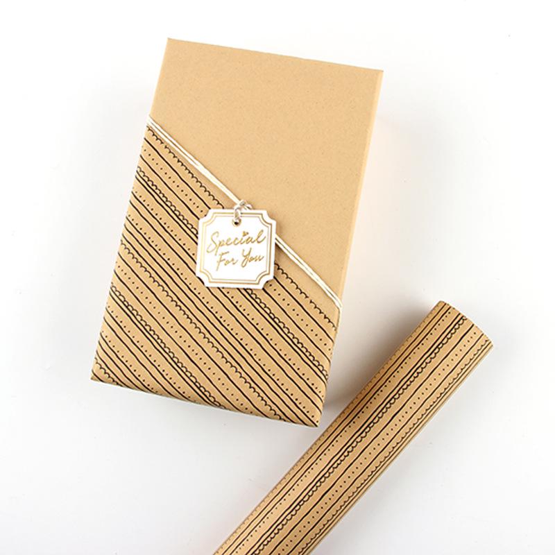 Valentine's Day Retro Kraft Wrapping Paper for Gifts, Birthdays, and DIY Projects