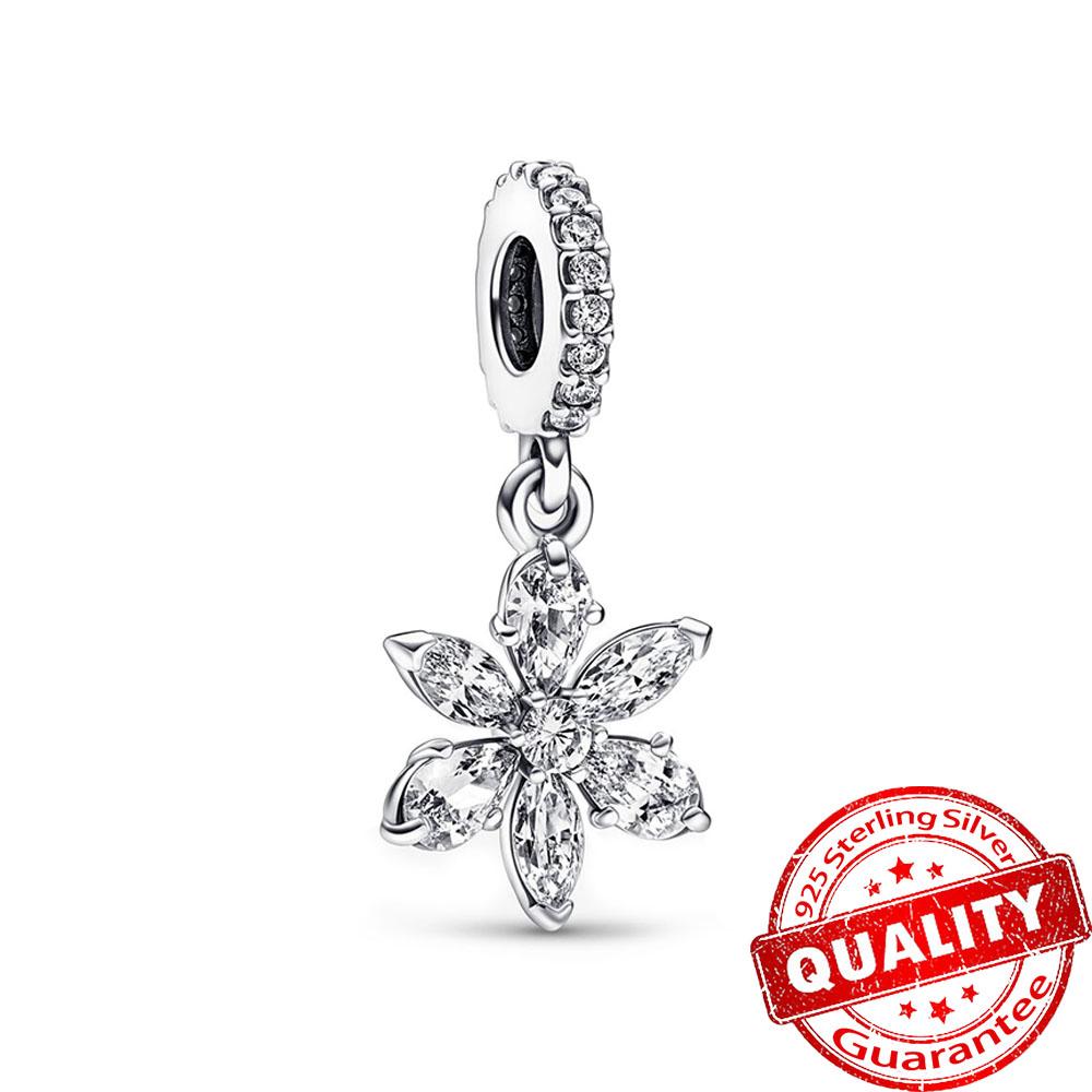 Charm Inimă Fluture Cupru Strălucitor Diamante Complete Pentru Brățară Originală Mărgele Pavé Fulg de Nea Bijuterii Cadou de Sărbători
