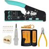 Multifunctional 6P 8P Wire Cable Crimper Stripper Cutter Pliers Network Cat5e Cat6 Cat7 Rj45 Pass EZ Crimping Tool Novelty Gift