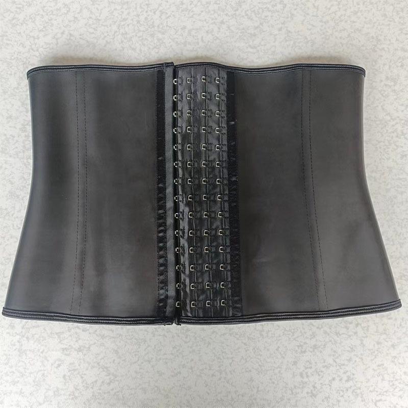 Latex Waist Trainer Body Shaper - 9 Steel Bones, 4 Rows of Hooks, Smooth Surface Abdominal Binder