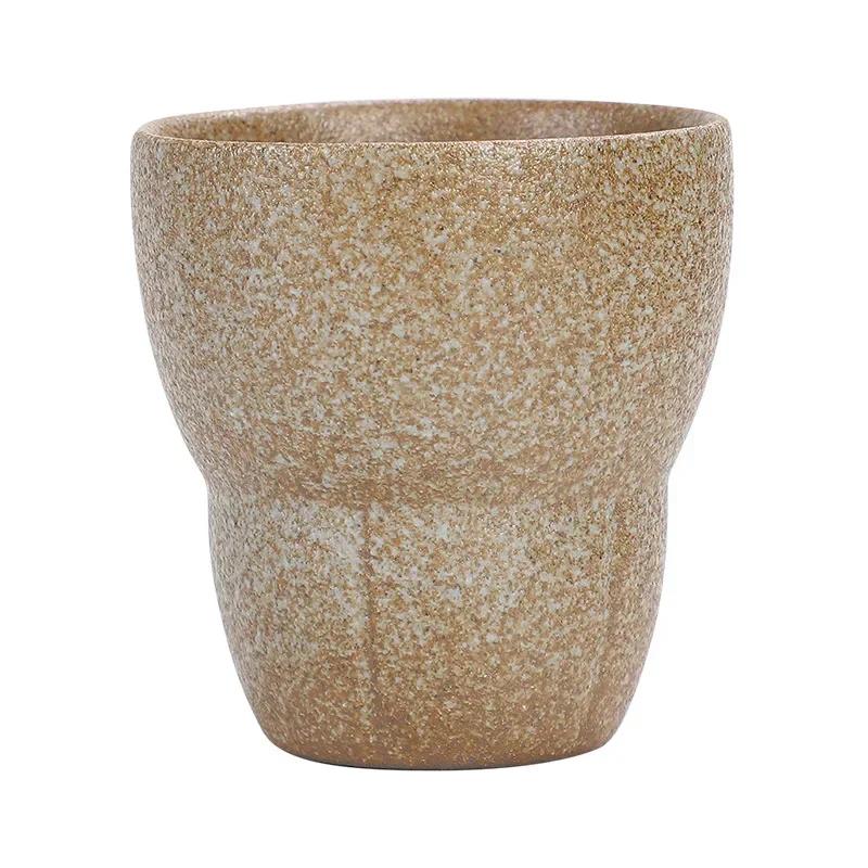 170M Japanese Style Coarse Pottery Espresso Coffee Cup Vintage Ceramic Kung Fu Tea Cup Home Breakfast Cup