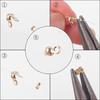 14K Gold Filled Double-Sided Snap Clasp Beaded Chain Accessory for DIY Jewelry