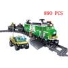 Set Treno Città Treno a Vapore Proiettile Veicolo Merci Stazione Ferroviaria Modello Blocchi da Costruzione Mattoni Binari Rotaia Senza Motore Kit Carrozza Giocattolo per Bambini