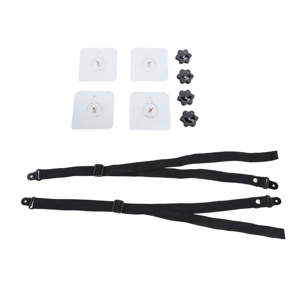 2 buc. Curele de siguranță reglabile pentru TV Ancore de mobilier adezive anti vârf pentru ecrane plate de protecție pentru copii