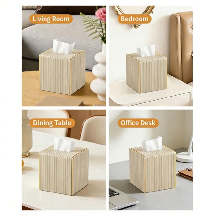Leather Tissue Box Case With Sturdy Construction Ideal For Household And Commercial Use