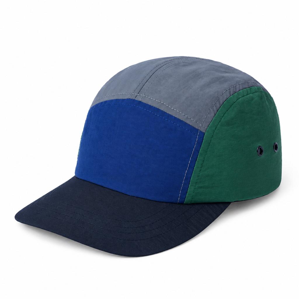 Japanese Soft-Brim Quick-Dry Baseball Cap Unisex UPF50+ Adjustable Five-Panel Color-Block Hat