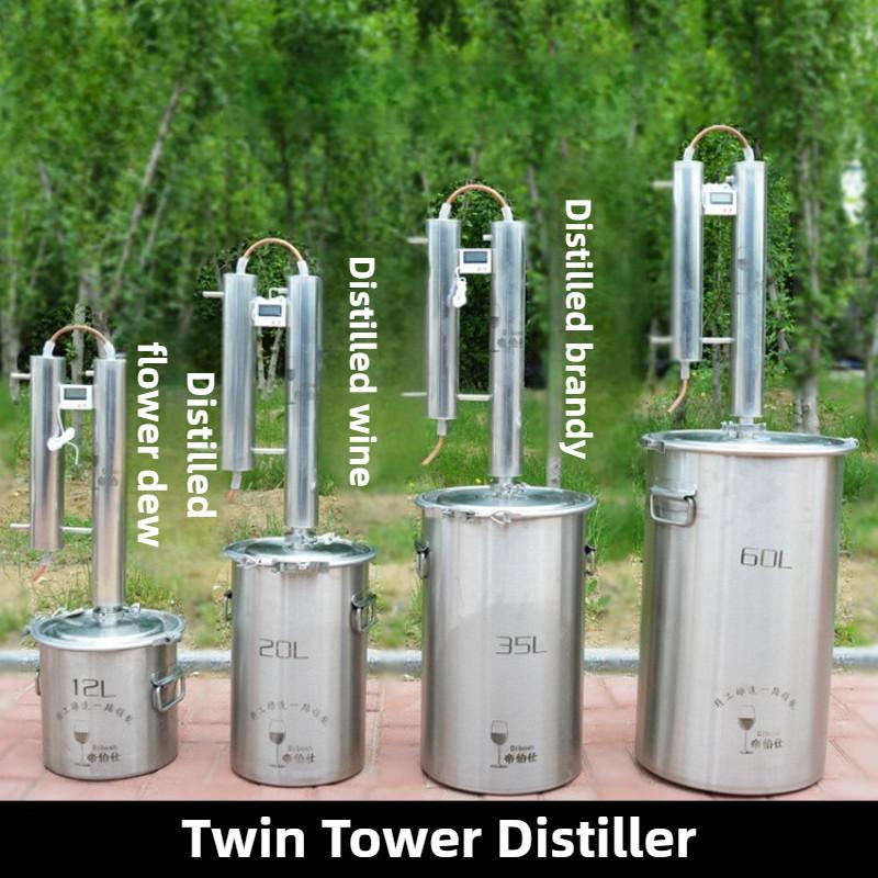 Large Capacity Copper Distiller DIY Pure Dew Essential Oil Distillation Barrel Small Household Brewing Equipment