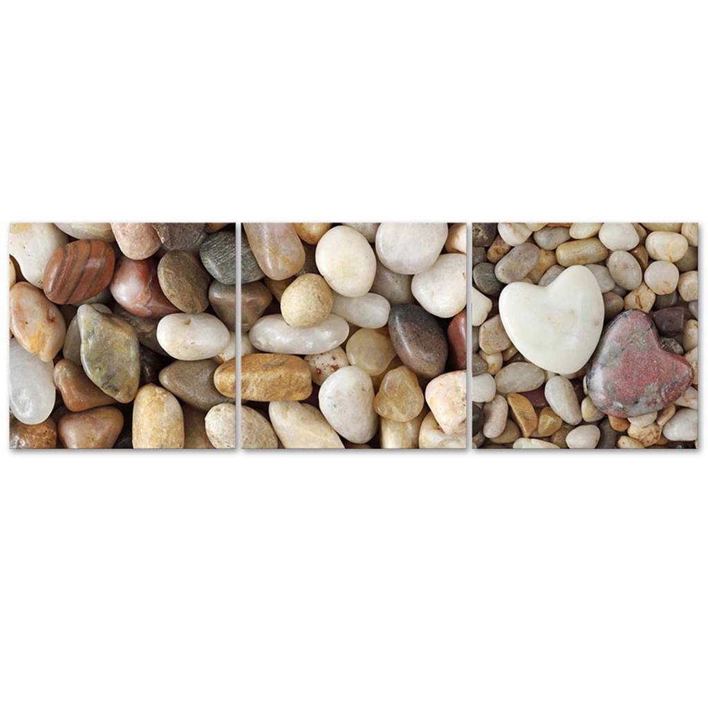 Sada tří obrazů obraz Stones Heart