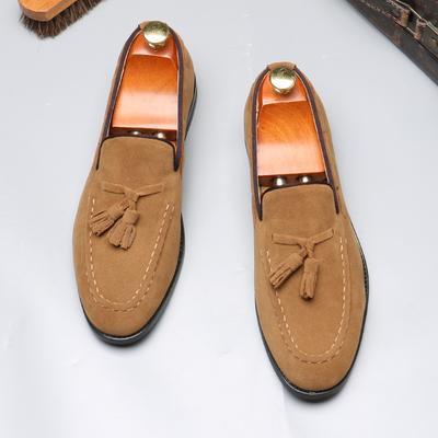 703-2 Loafers Men's Tassel Loafers Large Size Casual One-Pedal Leather Shoes