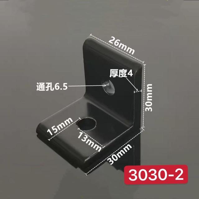 2 Holes Vertical Corner Brackets 1515 2020 3030 4040 4545 Aluminum Alloy 2 Hole 90 degreee Inside Corner Bracket