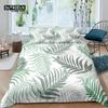 Home Living Luxury 3D Palm Leaves Bedding Set Summer Duvet Cover Pillowcase Queen and King EU/US/AU/UK Size Comforter Bedding