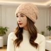 Windproof Knitted Hat Elastic Slouchy Ear Protection Cap Fashion Beanie Hat  Winter