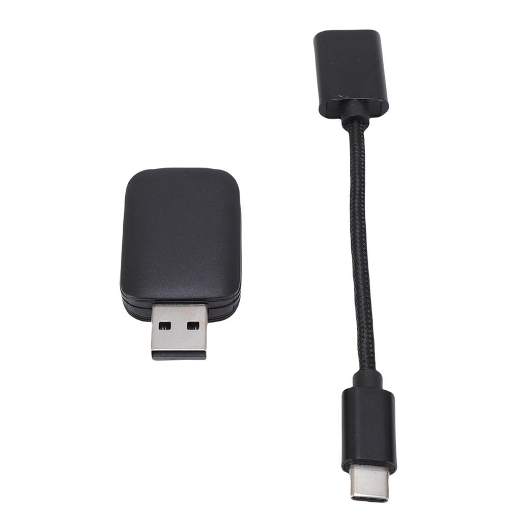 2 in 1 Adapter For CarPlay For Android Auto Wired to Wireless Car Adapter WiFi 6 Bluetooth with USB to Type C Cable