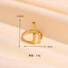 Premium Stainless Steel Ring Opening Retro Geometric Line Ring Hydraulic Titanium Steel Jewelry