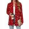 Women's Christmas Printed Lightweight Cardigan Long Sleeved Casual Loose Thin Fit With Pockets Cardigan Jacket