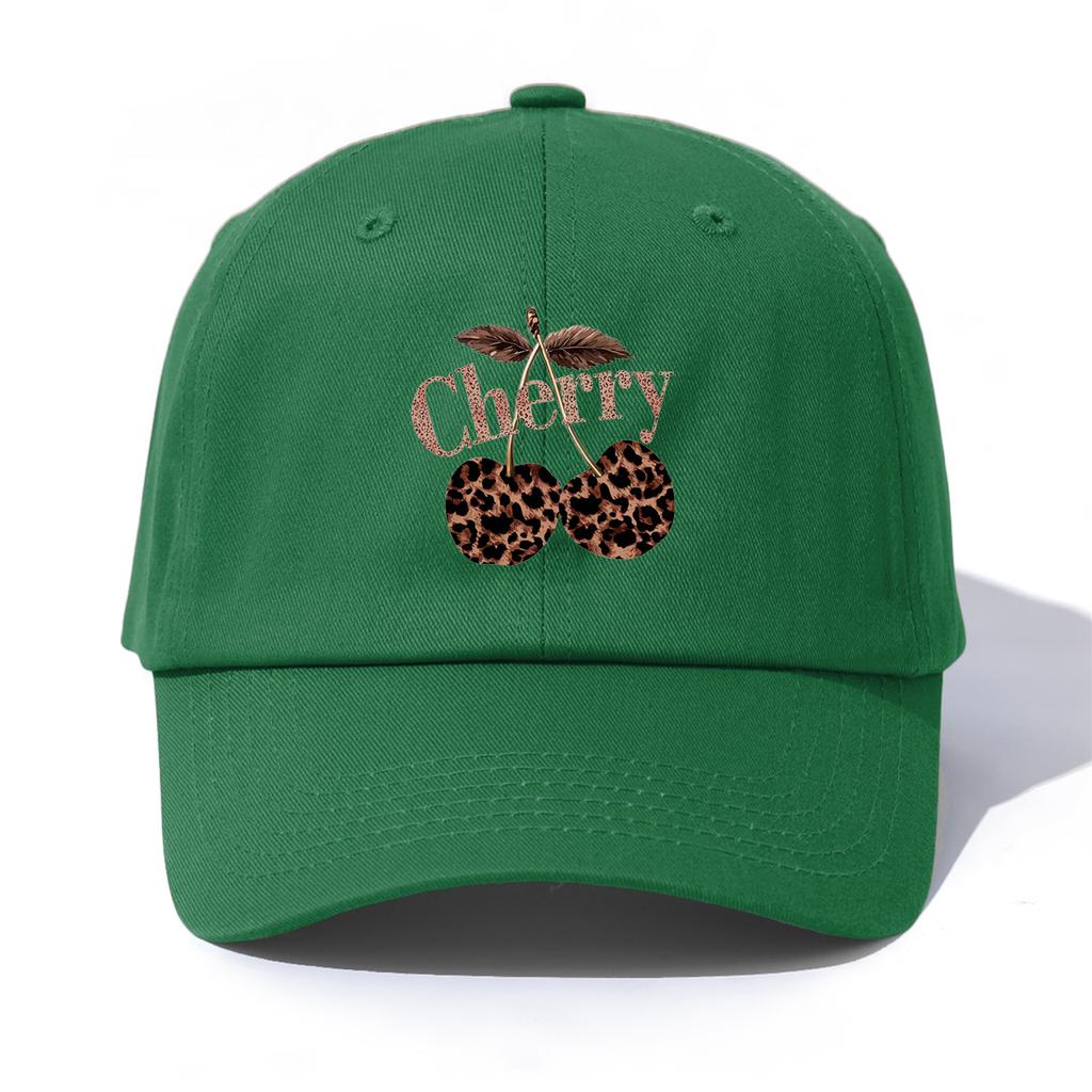 1pc CHERRY Print Baseball Cap for Adults, Minimalist Retro Style Casual Soft Adjustable Dad Hat, Perfect As Gift
