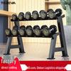TEZEWA Fixed Steel Dumbbell Set with Rack, 165KG
