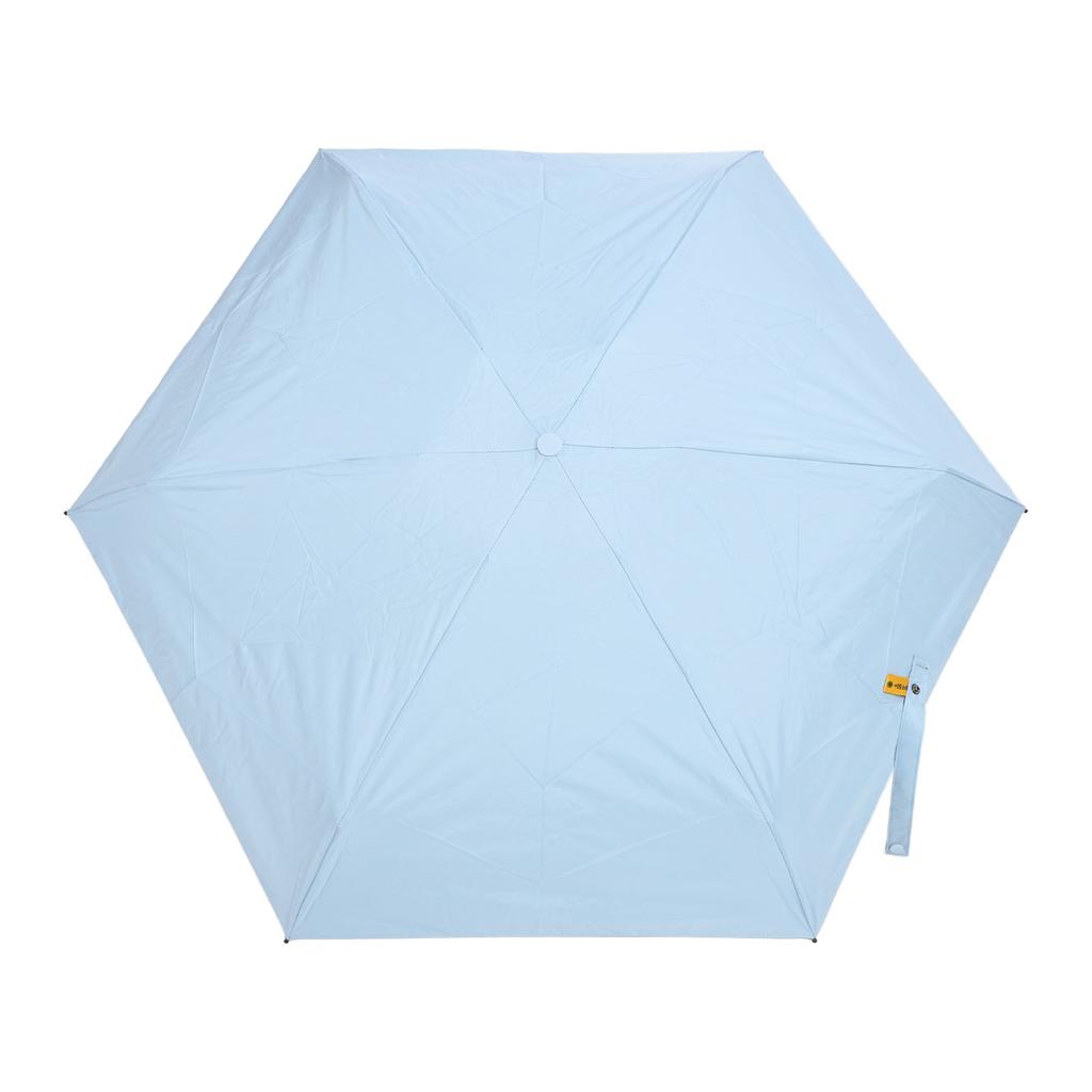 Mini Reise-Sonnenschirm Sonnenschutz Regenschutz Kompakter 5-fach faltbarer tragbarer Klappschirm für Outdoor Himmelblau