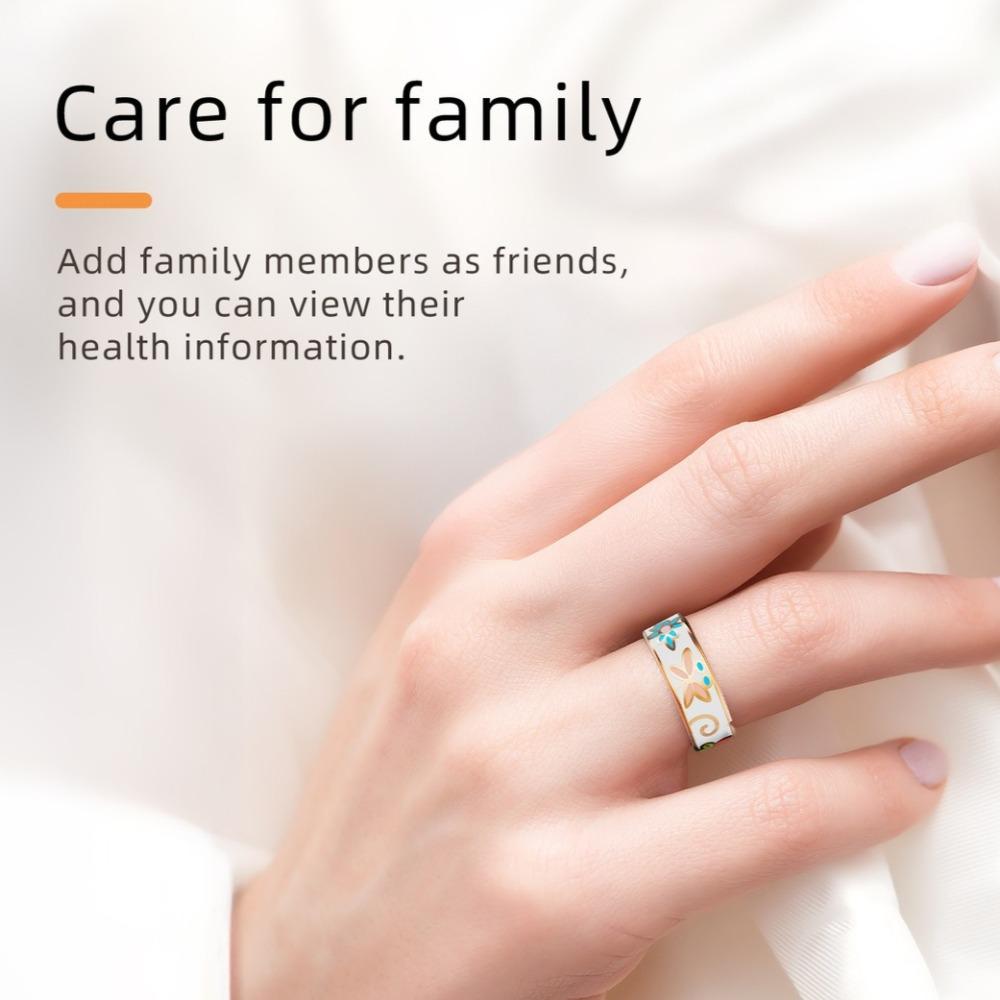 R18 Smart Ring Enamel Color Heart Rate Blood Pressure Oxygen Sleep Monitoring SmartHealth Women's Ring