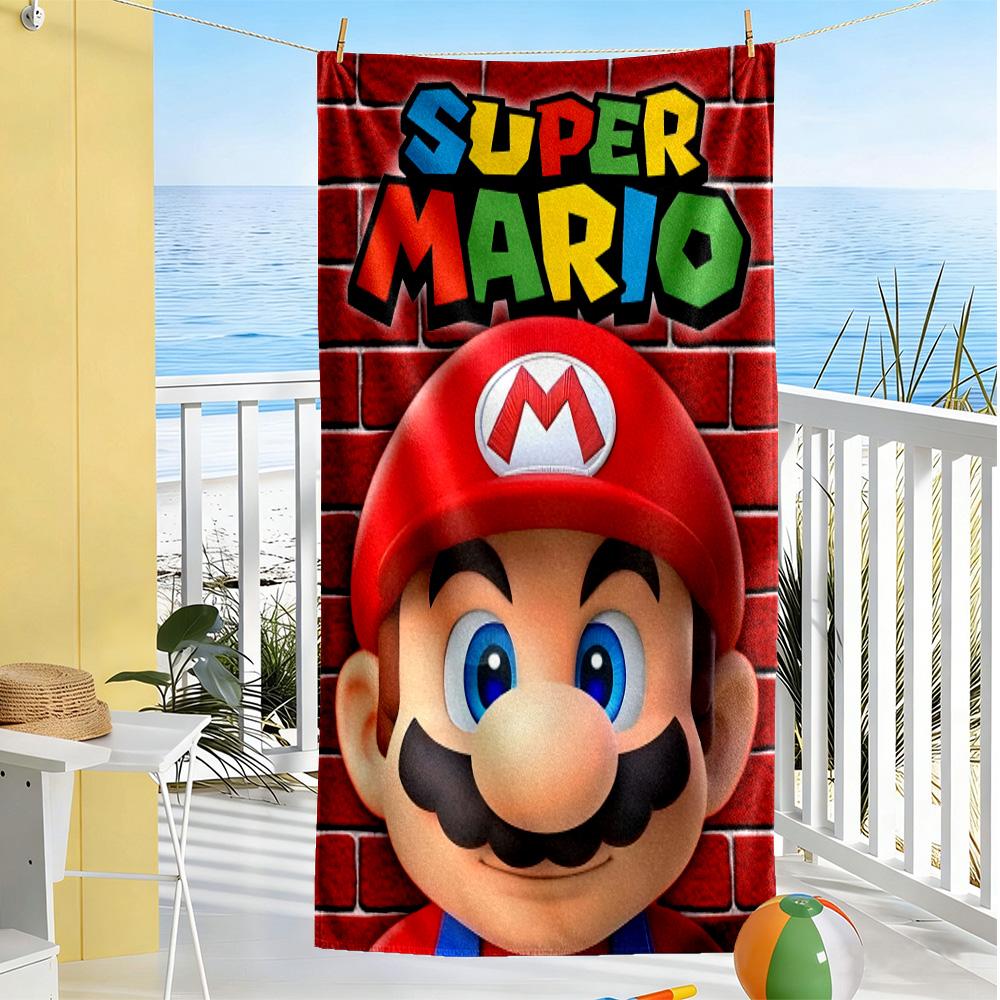Mario Style Beach Towel Super Soft & Absorbent Comfortable Lightweight