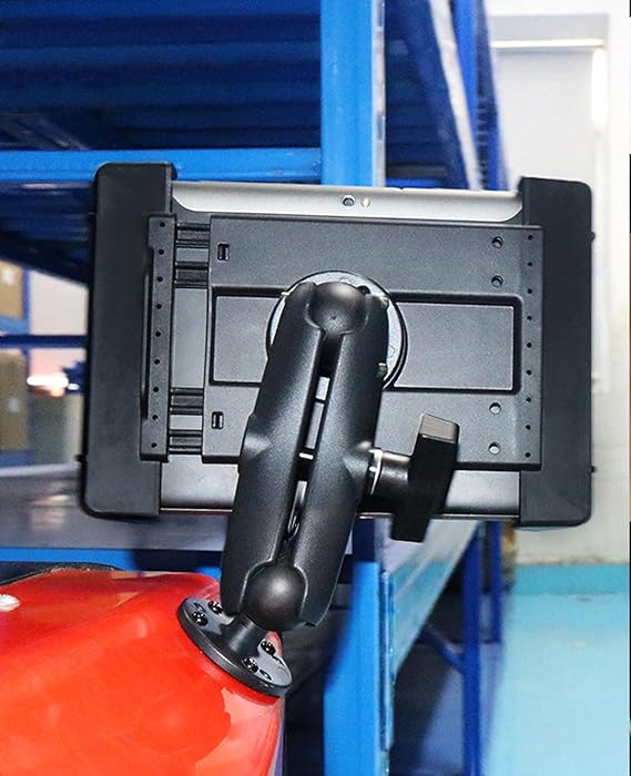 Aluminum Double Ball RAM Mount Support with Two AMPS Round Plates 1 Inch 25mm Double Socket Arm Adapters for Drill-down Mounting