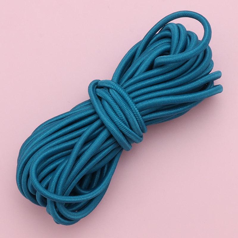 Colorful Round Elastic Cord for Hoodie and Pant Cuffs, Waist Drawstring, High-Elasticity Rubber Latex Thread Elastic Band