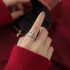 Adjustable Vintage Ox Zodiac Ring In Sterling Women Men Retro Boho Style Open Band