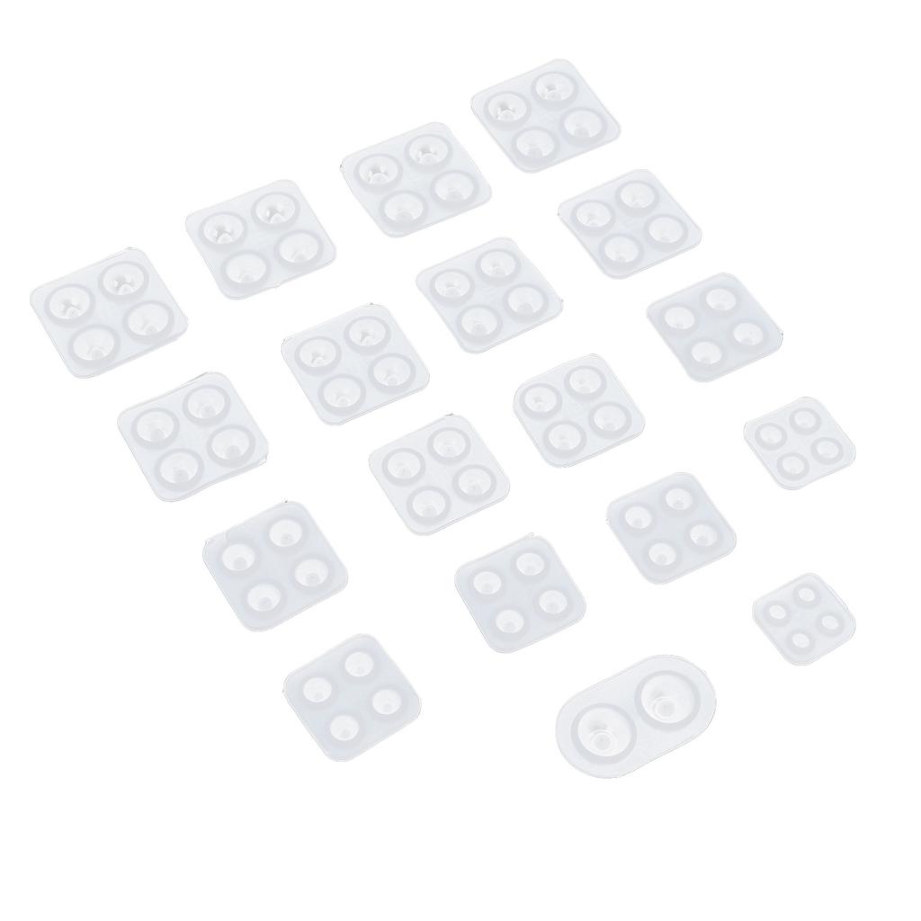 18pcs Silicone Molds Soft Elastic DIY Making Resin Molding for Decorative Handicrafts