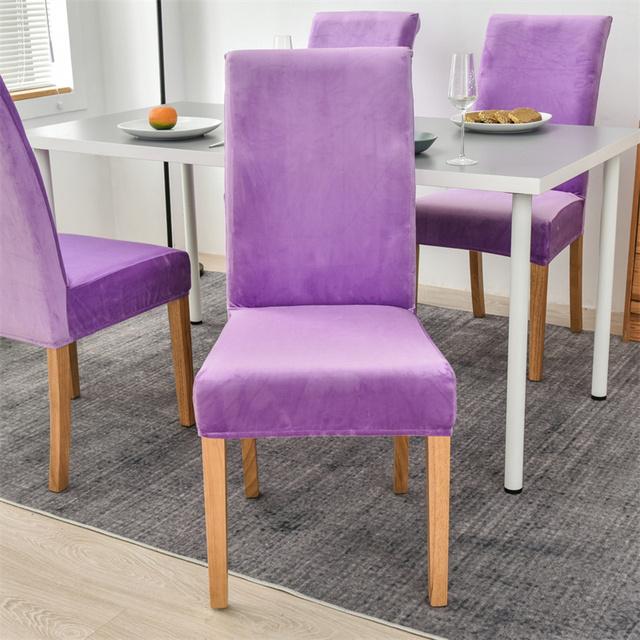 1ks tlustý potah na židli omyvatelný elastický zimní teplý sametový chránič na židli pouzdro kuchyně restaurace Housse de Chaise