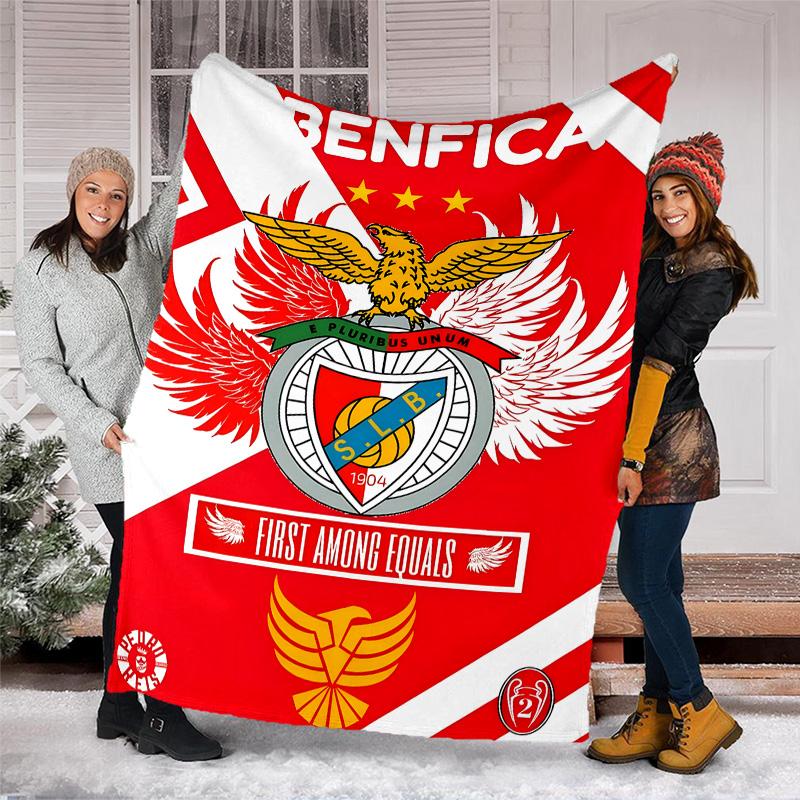 1pc B-Benfica Theme Blanket - Digital Print, Polyester, Cozy for All Seasons, Perfect for Outdoor, and Travel