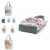 Stylish Women's Canvas Tote Shoulder Handbag Featuring Owl Design For Travel And Shopping