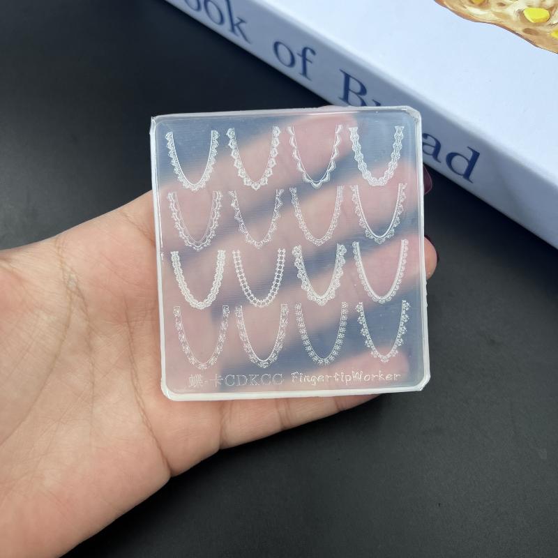 

Hot Sale 3D Silicone Nail Art Mold European Style Retro Patterns Lace Design Decoration DIY Transparent Manicure Template