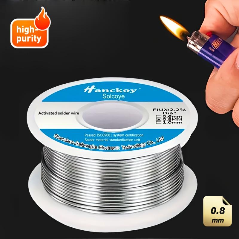 0.8 Mm Low-Temperature Solder Wire - Activated Solder, 50 Grams Spool of Solder Wire