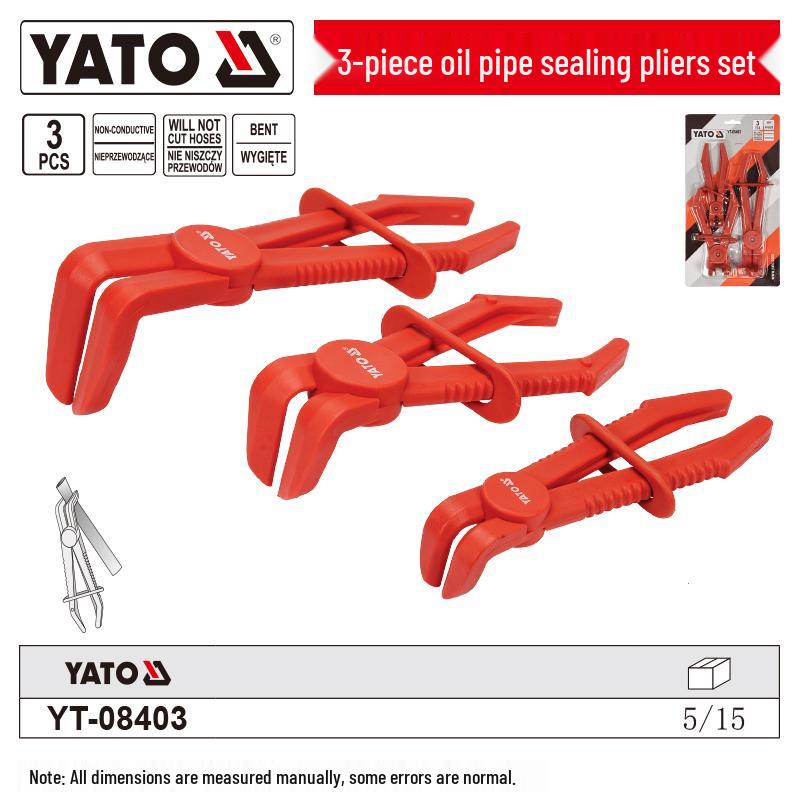 

Набор зажимов для герметизации масляных трубок YATO - 3 штуки Пластиковые плоскогубцы для авторемонта