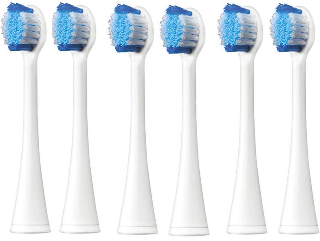 Panasonic Replacement Brush Heads for Doltz Clean White X 3 Sets Brushes & Brush, 2-pack (6 Total), EW0820-W White, 3.2mm