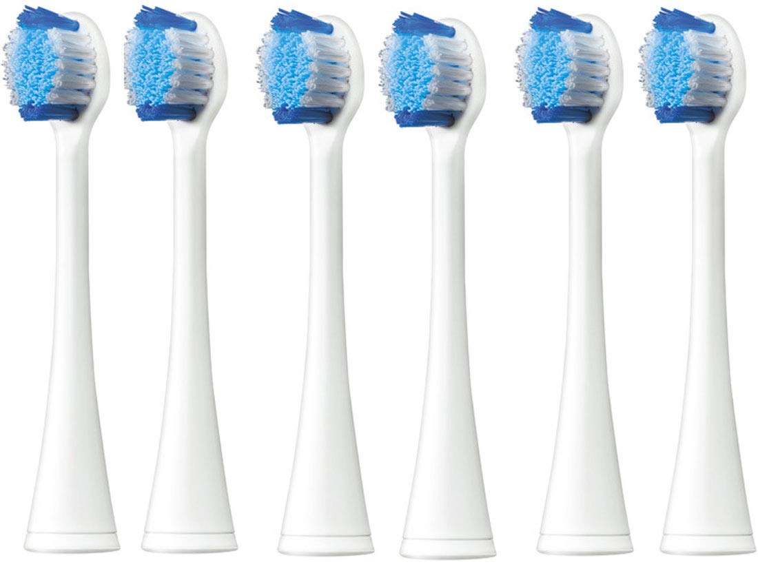 

Panasonic Replacement Brush Heads for Doltz Clean White x 3 sets brushes & Brush, 2-pack (6 total), EW0820-W White, 3.2mm