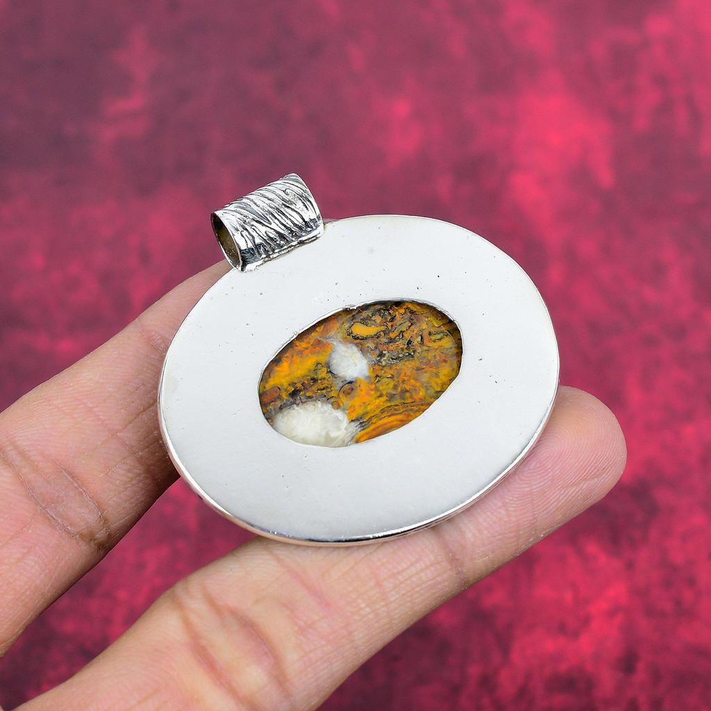 Bumblebee Jasper Pendant, 925 Solid Sterling Silver Gemstone Jewelry, Handmade Pendant, For Mother Day