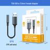 USB to 3.5mm Audio Headphone Adapter Cable