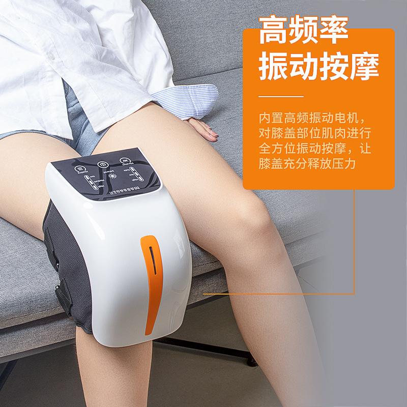 Knee massager wireless heating knee physiotherapy instrument warm knee pad massage old cold legs infrared hot compress cross-border white english