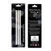 Conjunto Profissional de Lápis de Carvão Branco - 3/6 Peças Lápis Brancos para Esboço e Destaque para Desenho, Esboço, Sombreamento, Mistura