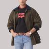 Levis Loose Comfortable Simple Color Block Collar Long Sleeve Work Jacket Men Jacket Green 003MN-0002