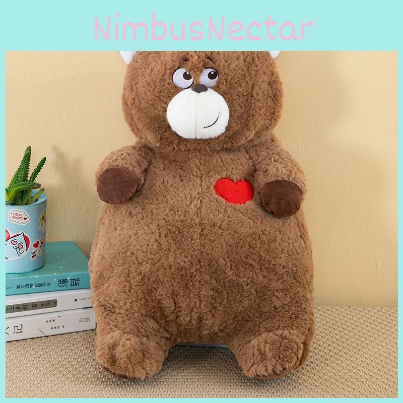 Cute Teddy Bear Plush Toy Flip Heart Pillow Cartoon Animal Doll Birthday Gift For Girls 40cm 0.35kg