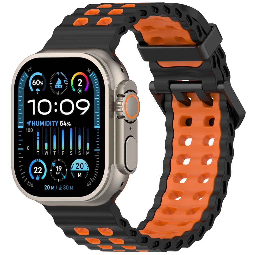 Silicone Strap for Apple Watch Ultra 3 2 1 49mm 11 10 46mm 9 8 7 45mm Breathable Color Matching Wristband for iWatch 6 5 SE 44mm