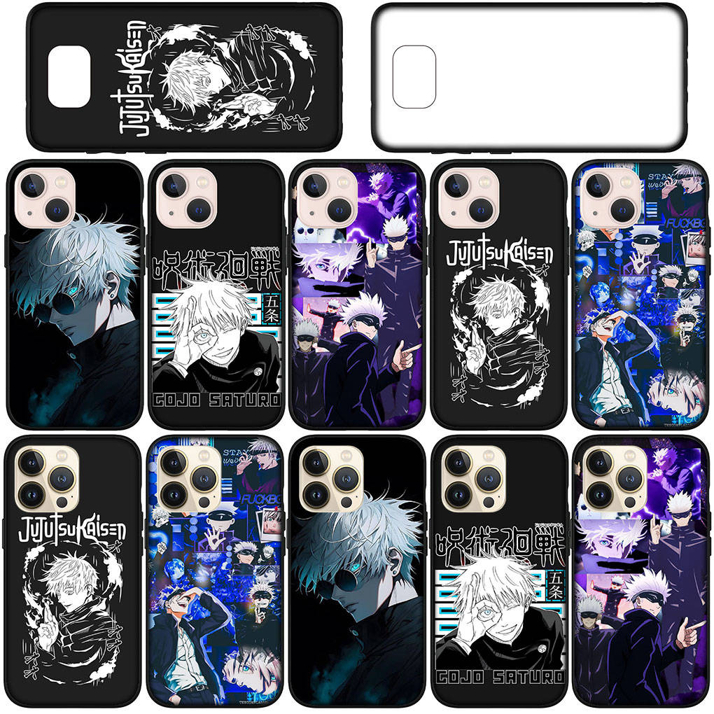 Für iPhone 16 15 Xiaomi Redmi Note 14 13 12 11 Pro Max X 16e Samsung Galaxy S25 S24 S23 Moto OPPO Huawei Jujutsu Gojo Satoru Kaisen Cartoon Handyhülle