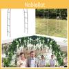 Simple Style Arch Trellis For Climbing Plants Foldable Metal Frame Black/white