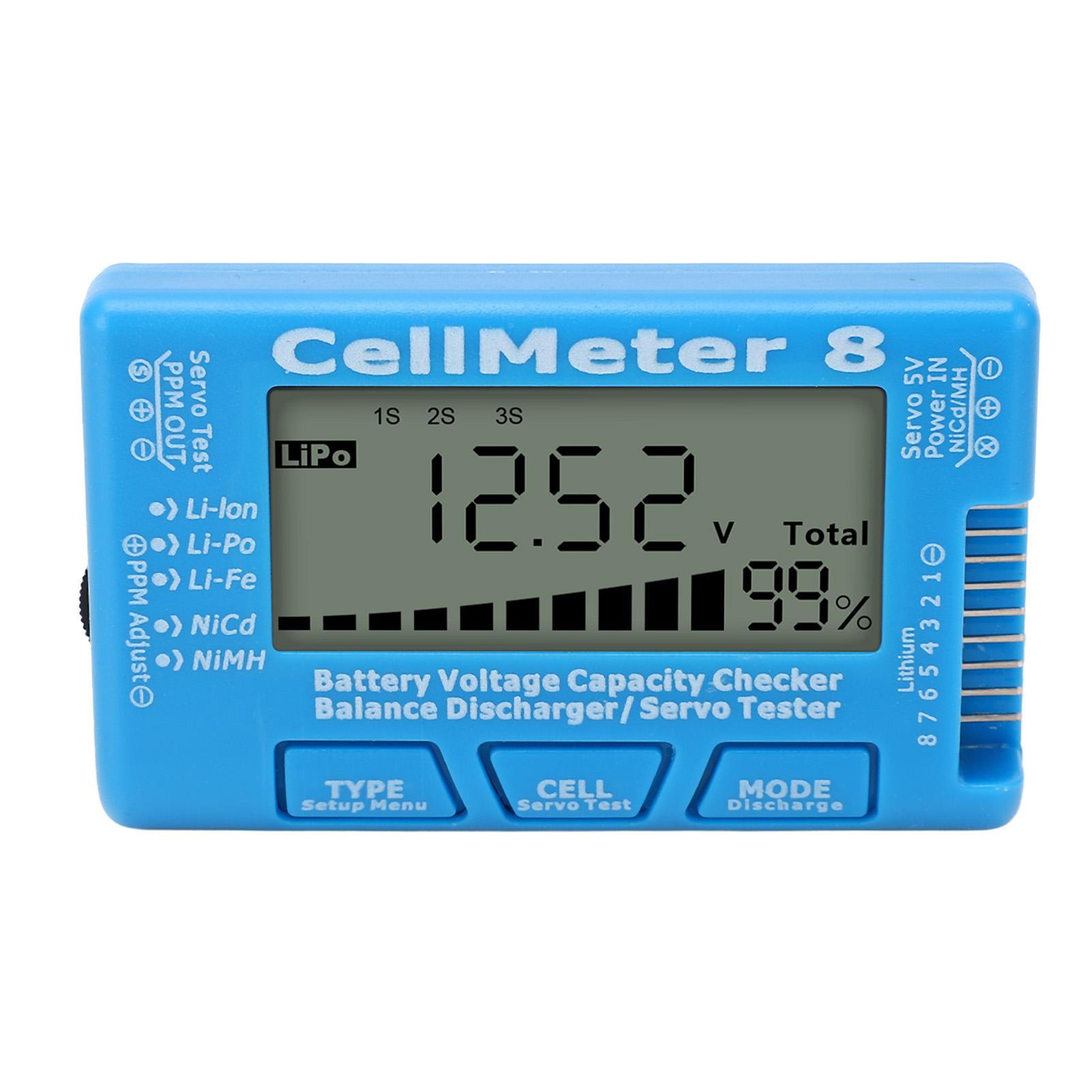 

Digital Battery Capacity Checker Tester Detector Battery Balance Discharger Servo Tester for
