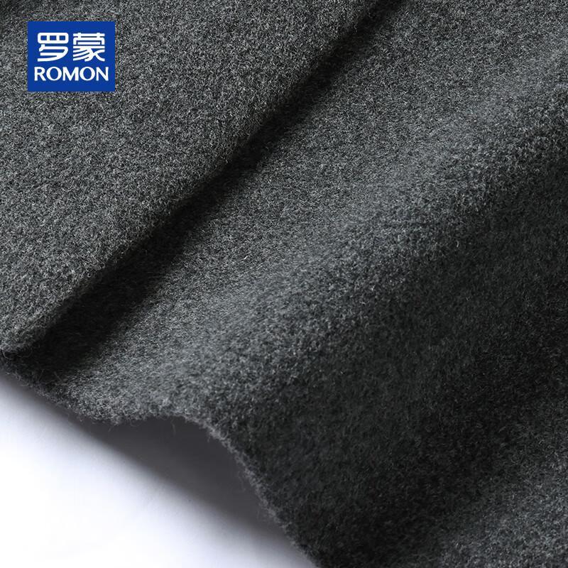 ROMON Men's 100% Wool Blend Mid-length Overcoat