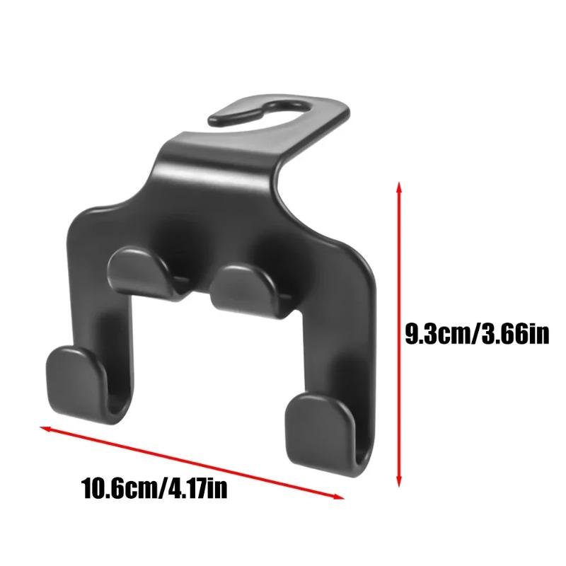 Multifunctional 4 In 1Car Seat Back Hook Double Head Phone Hanger Headrest Hanging Bag Storage Hanger Car Interior Accessories